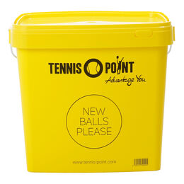 Tennis-Point Balleimer + Deckel viereckig gelb